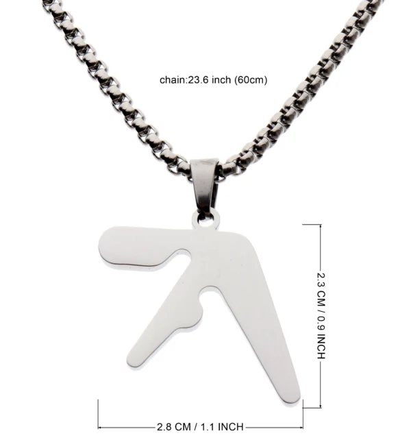 Aphex Twin Hip Hop Rapper Pendant Chain Necklace - 图片 2