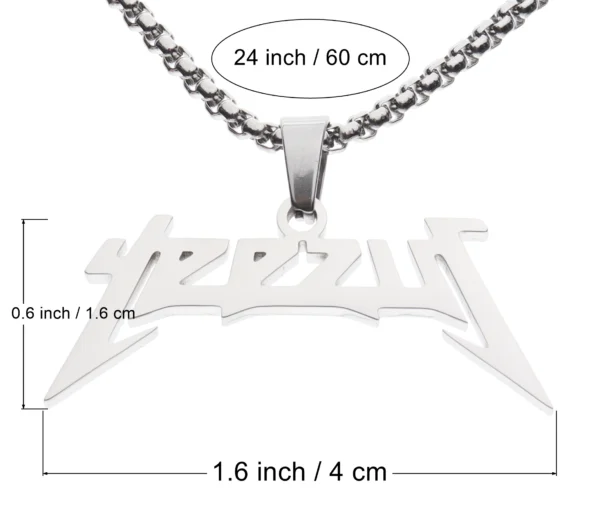 Kanye west YE Hip Hop Rapper Pendant Chain Necklace - 图片 2
