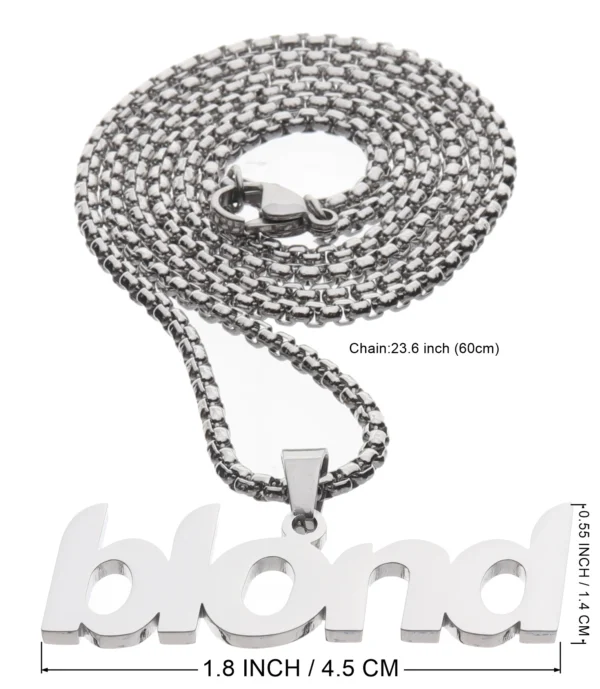 Frank Ocean BLOND Hip Hop Rapper Pendant Chain Necklace - 图片 2