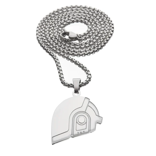 Daft punk Hip Hop Rapper Pendant Chain Necklace - 图片 4