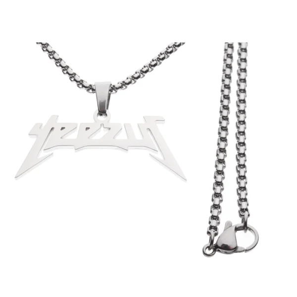 Kanye west YE Hip Hop Rapper Pendant Chain Necklace - 图片 3