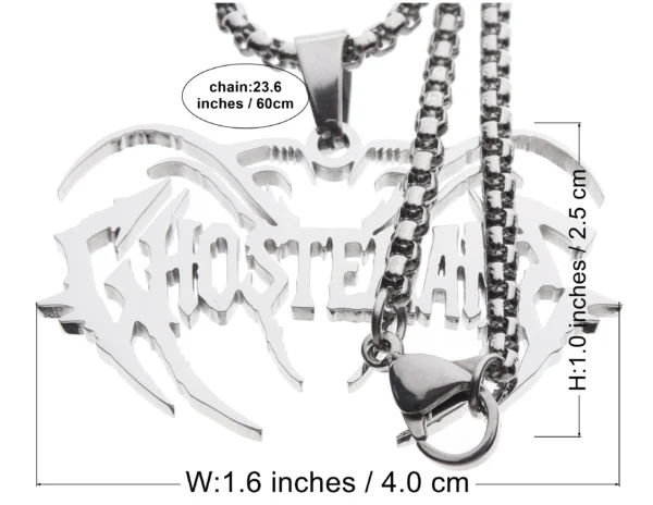 GHOSTEMANE Hip Hop Rapper Pendant Chain Necklace - 图片 2