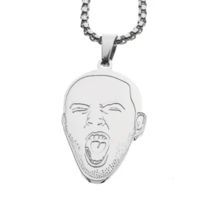 Mac Miller head Hip Hop Rapper Pendant Chain Necklace