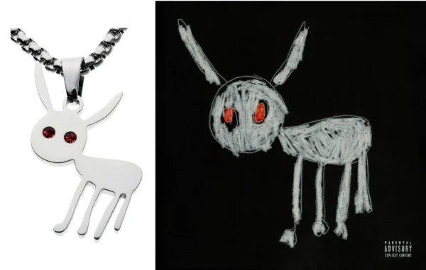 Drake For All The Dogs Hip Hop Rapper Pendant Chain Necklace - 图片 3
